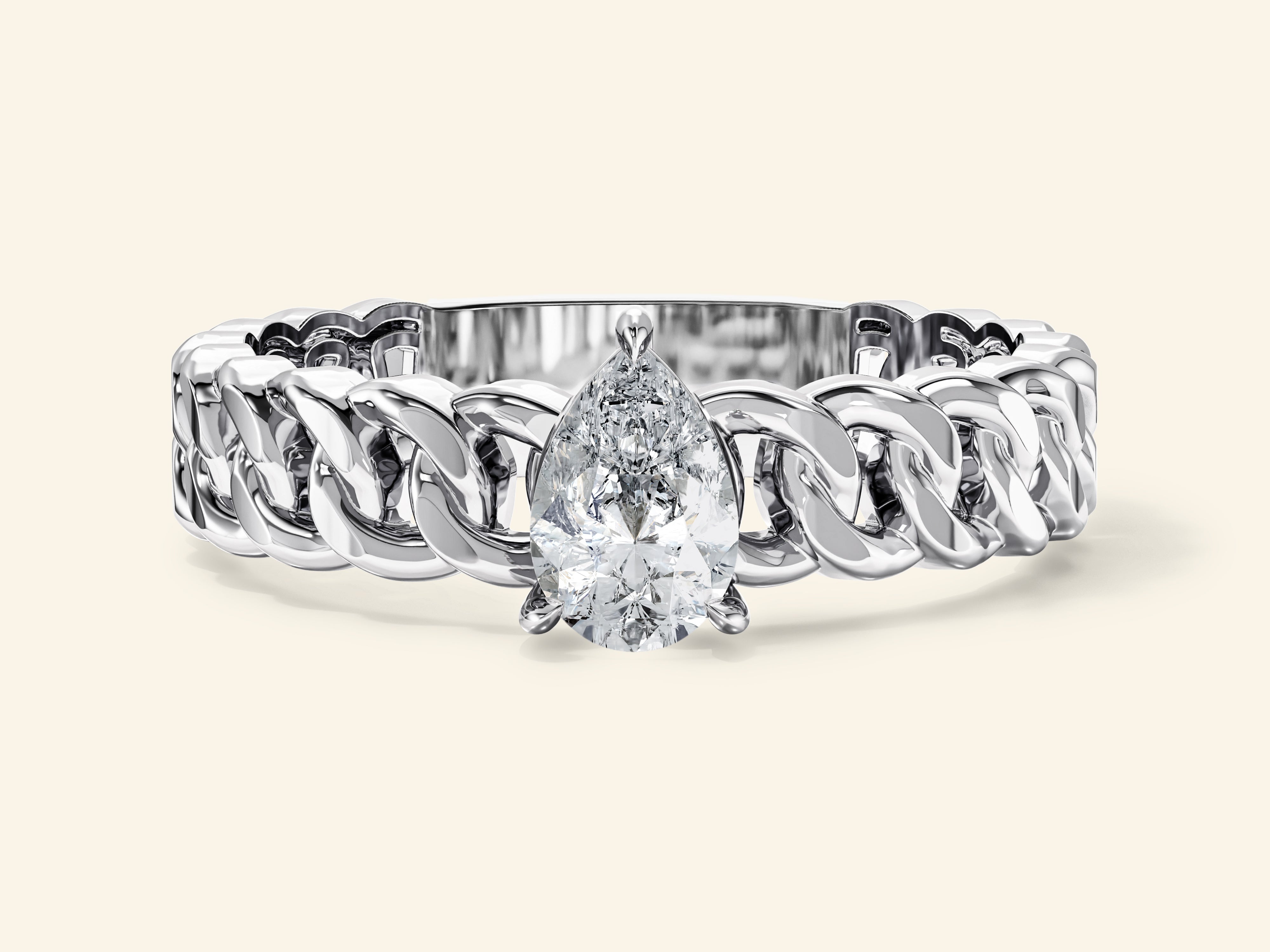 Solitaire Chain Promise Ring
