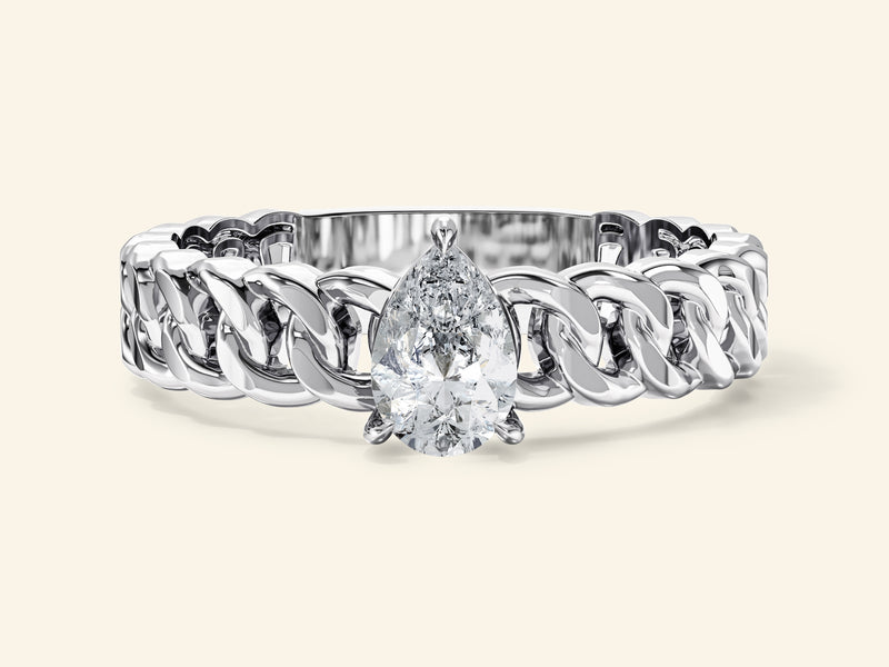 Solitaire Chain Promise Ring