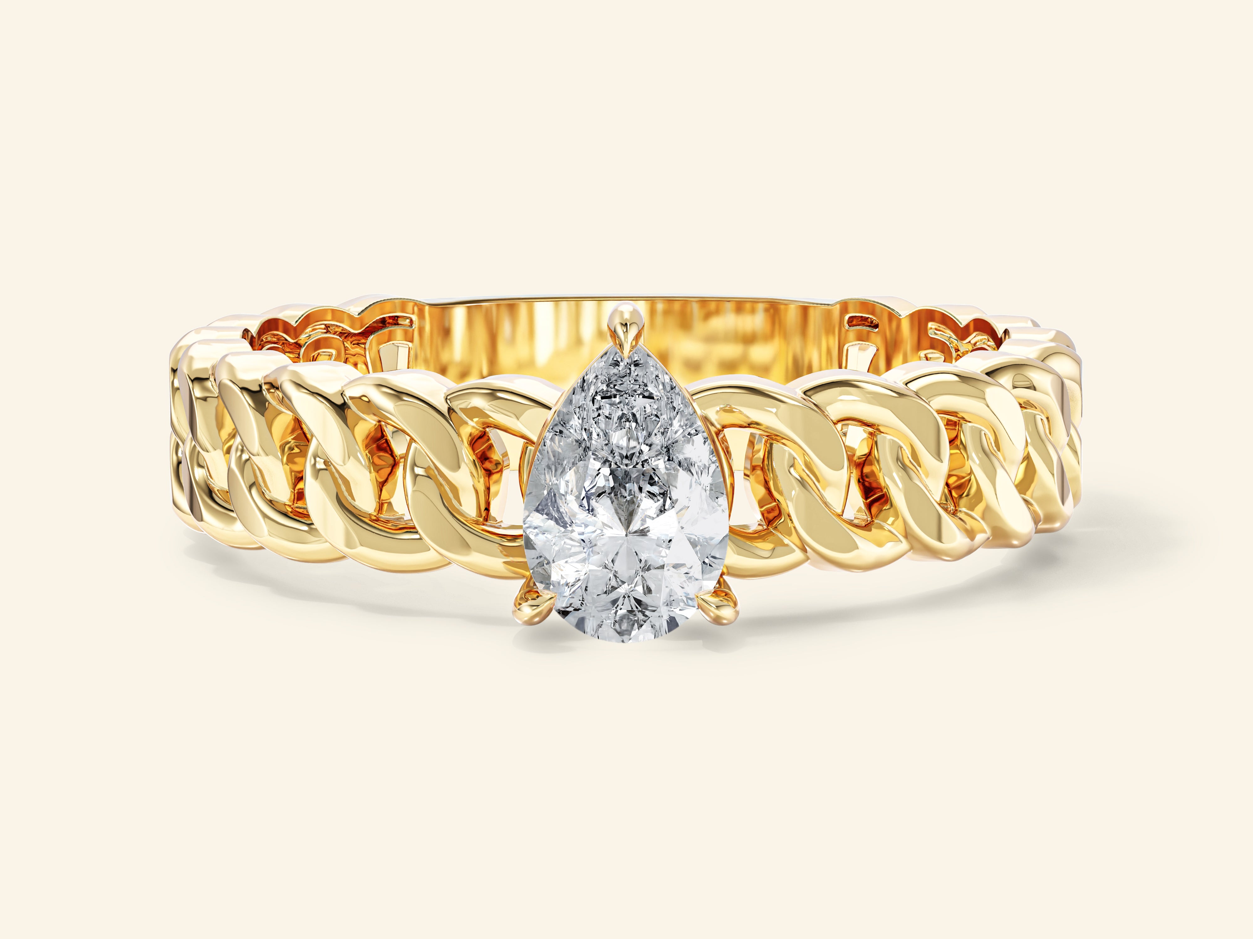 Solitaire Chain Promise Ring
