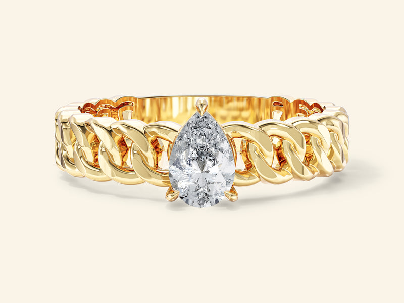 Solitaire Chain Promise Ring