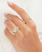 Double Teardrop Duo Ring