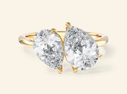 Pear Cut Toi et Moi Engagement Ring