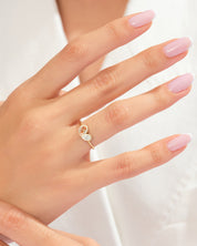 Teardrop Duo Bezel Ring