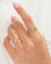 Teardrop Duo Bezel Ring