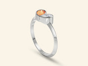 Bezel Toi et Moi Promise Ring