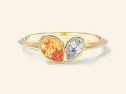 Bezel Toi et Moi Promise Ring