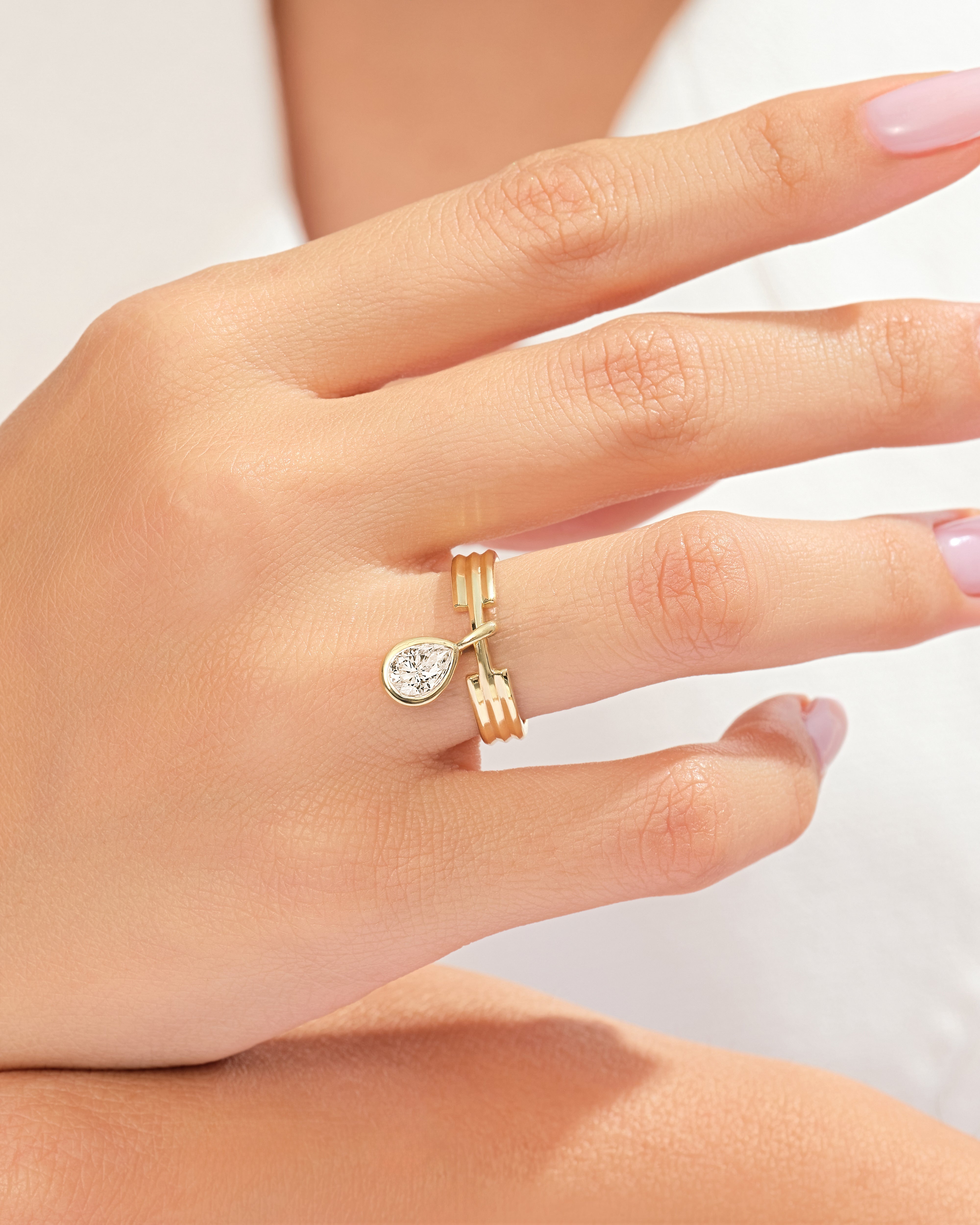 Teardrop Charm Promise Ring