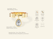 Drop Gemstone Promise Ring