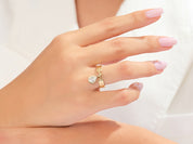 Drop Gemstone Promise Ring