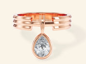 Drop Gemstone Promise Ring