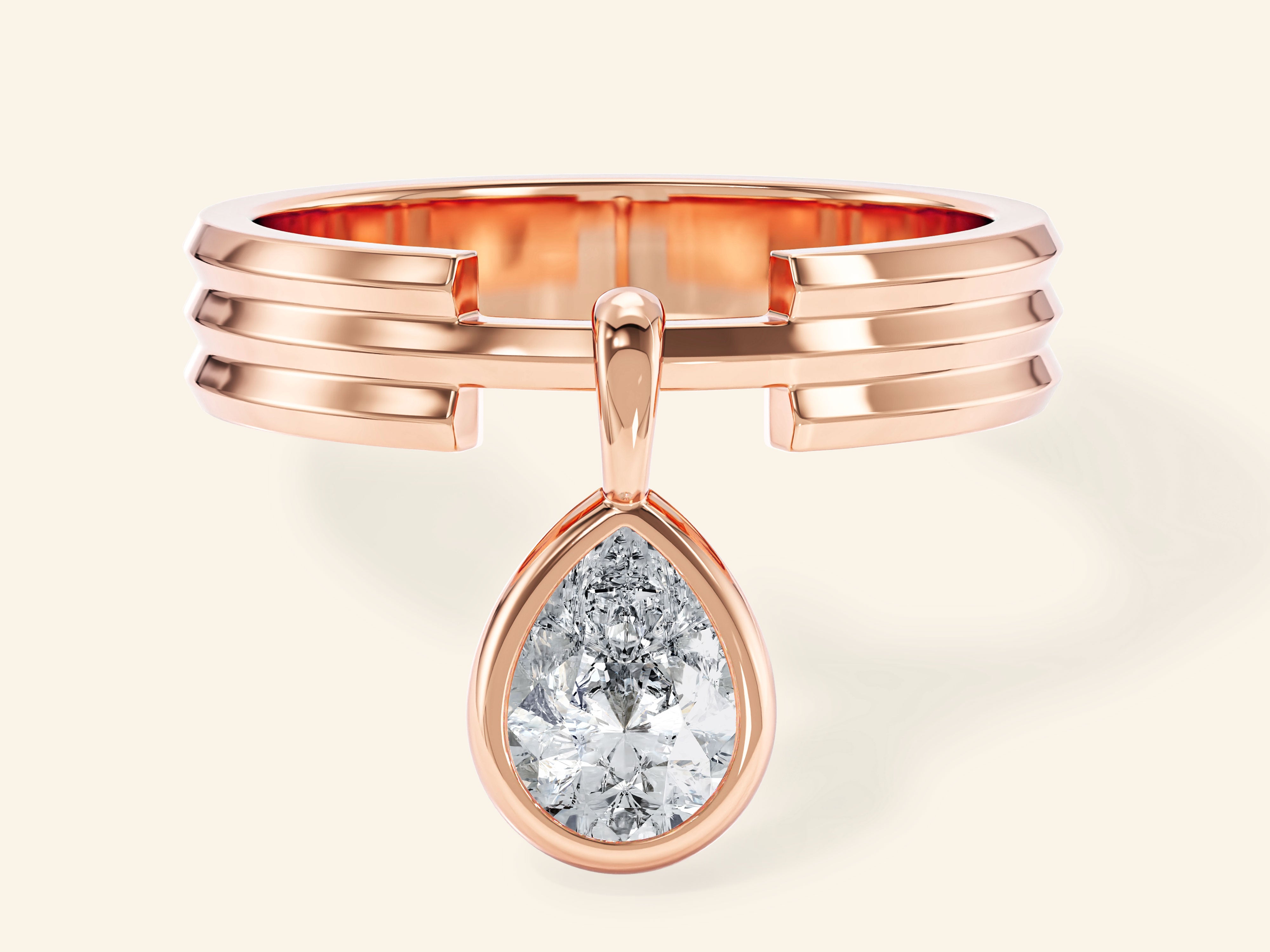 Drop Gemstone Promise Ring