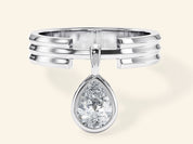 Drop Gemstone Promise Ring