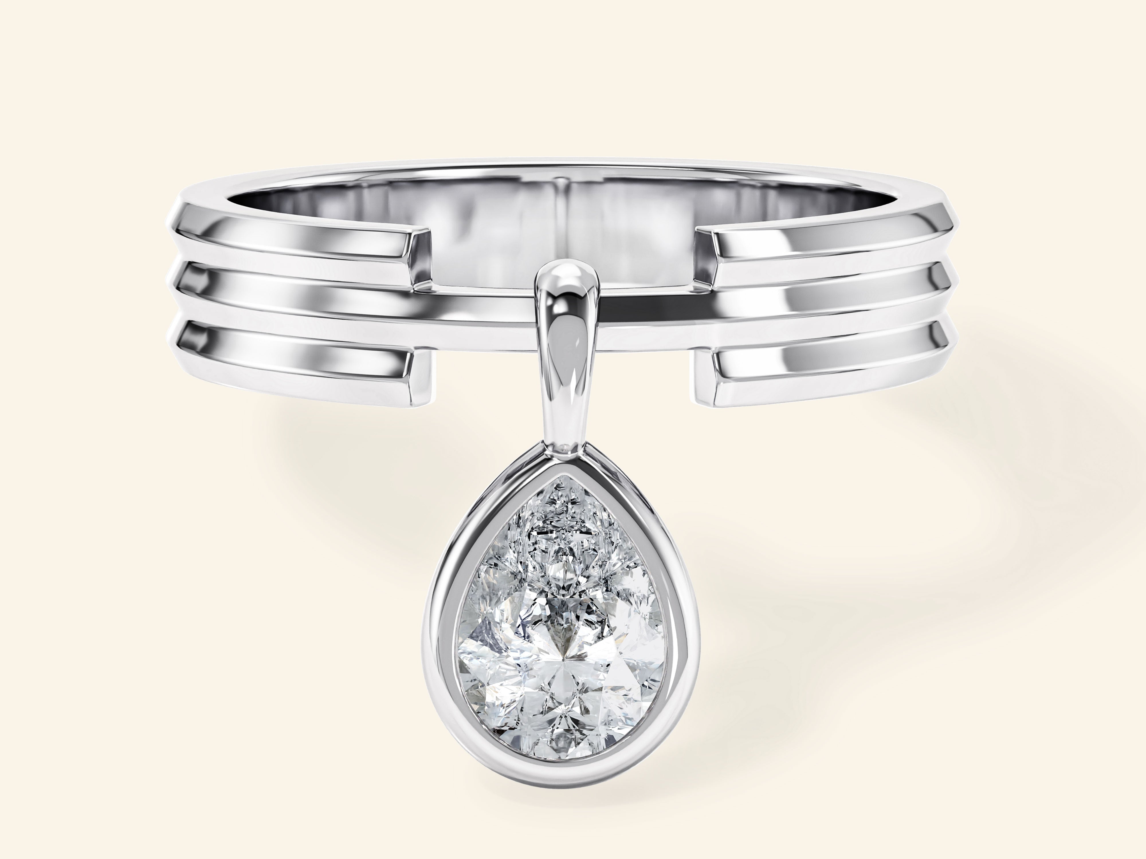 Drop Gemstone Promise Ring