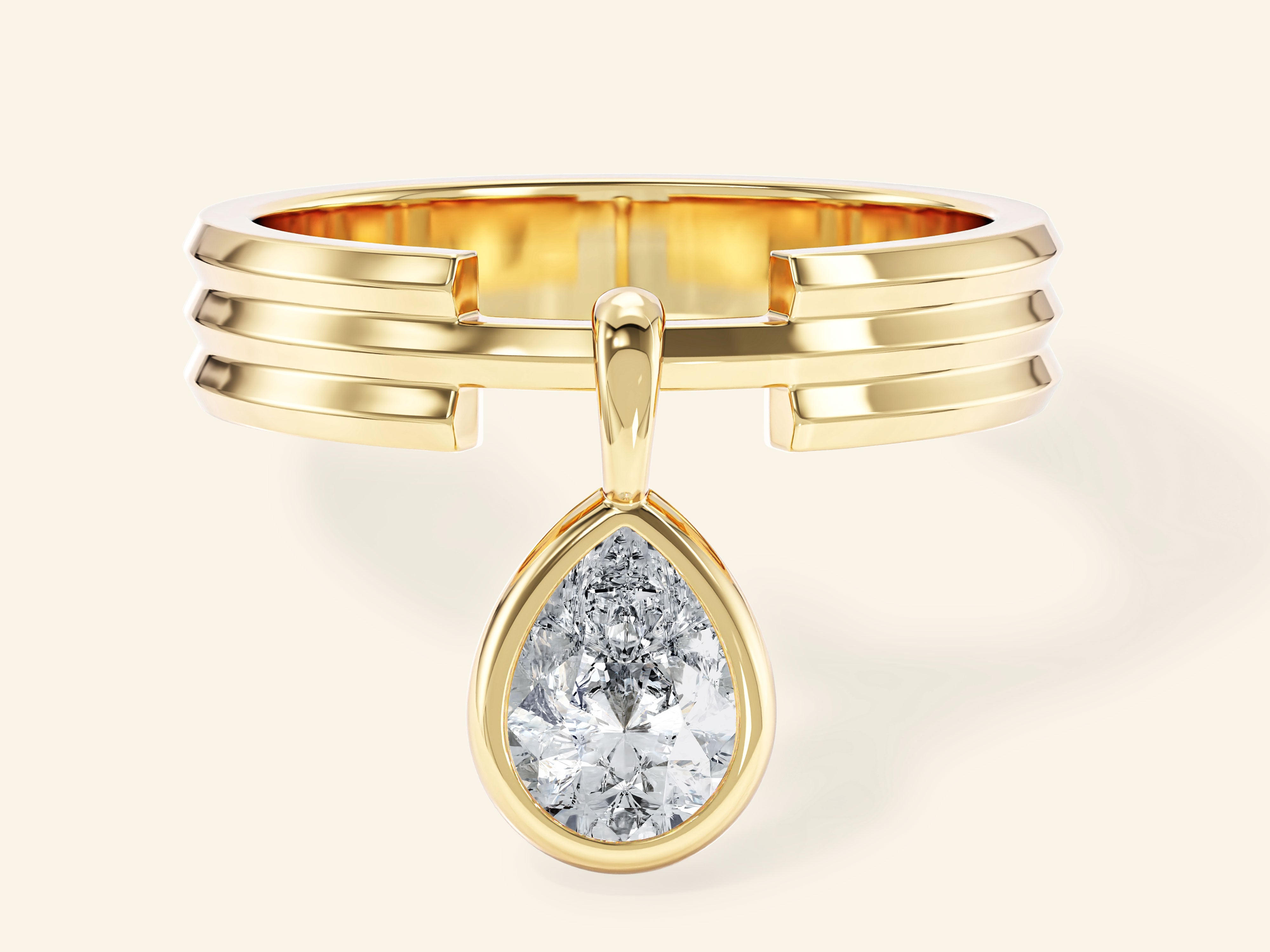 Drop Gemstone Promise Ring