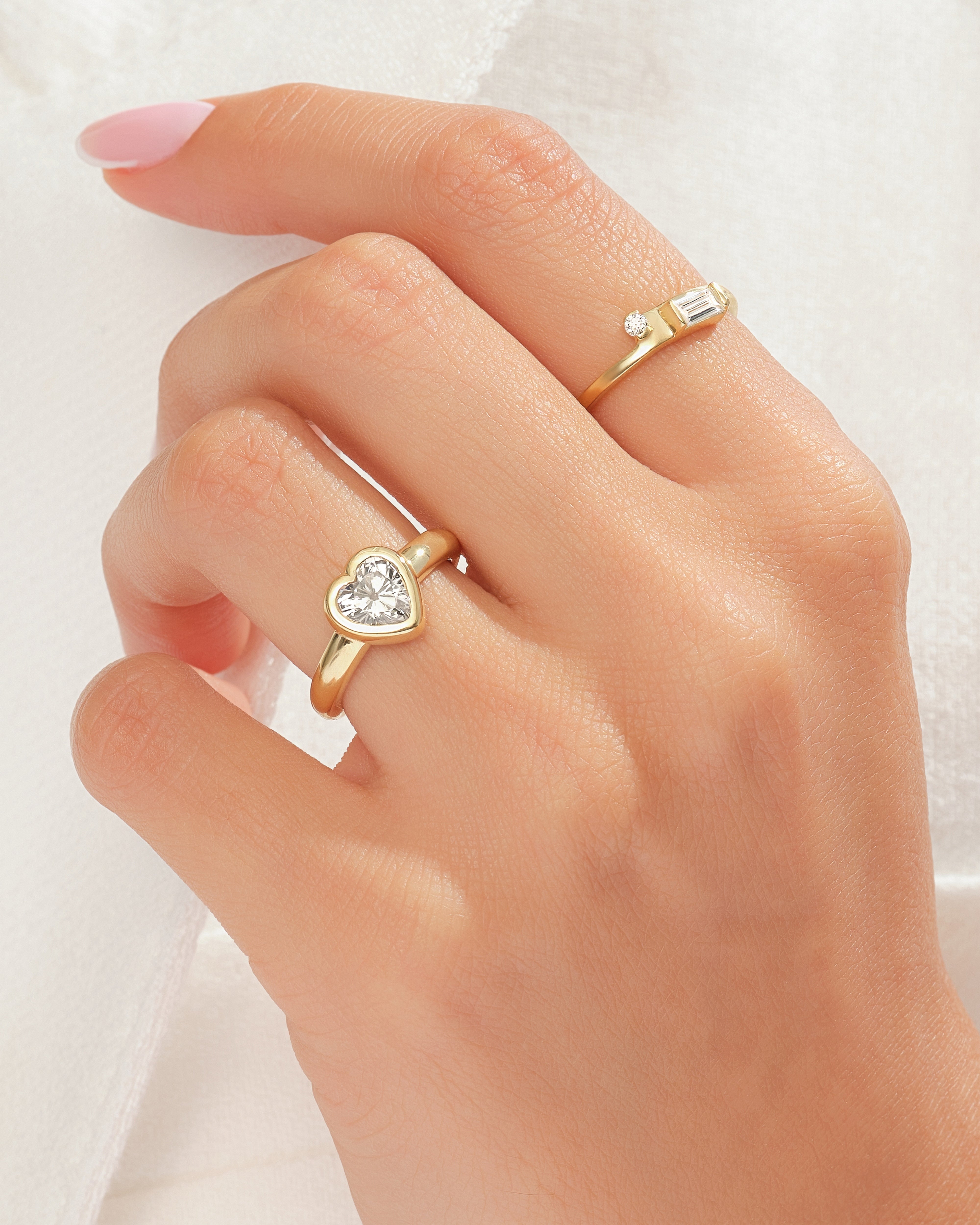 Dual Cut Sparkle Promise Ring