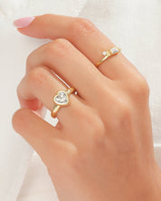 Dual Cut Sparkle Promise Ring