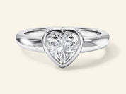 Bezel Heart Promise Ring