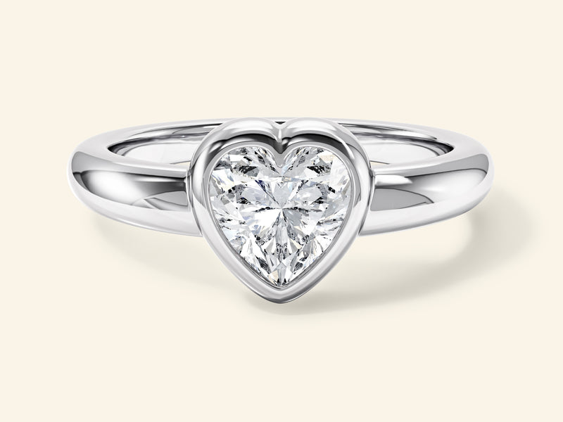 Bezel Heart Promise Ring