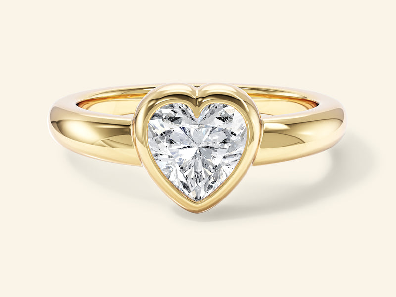 Bezel Heart Promise Ring