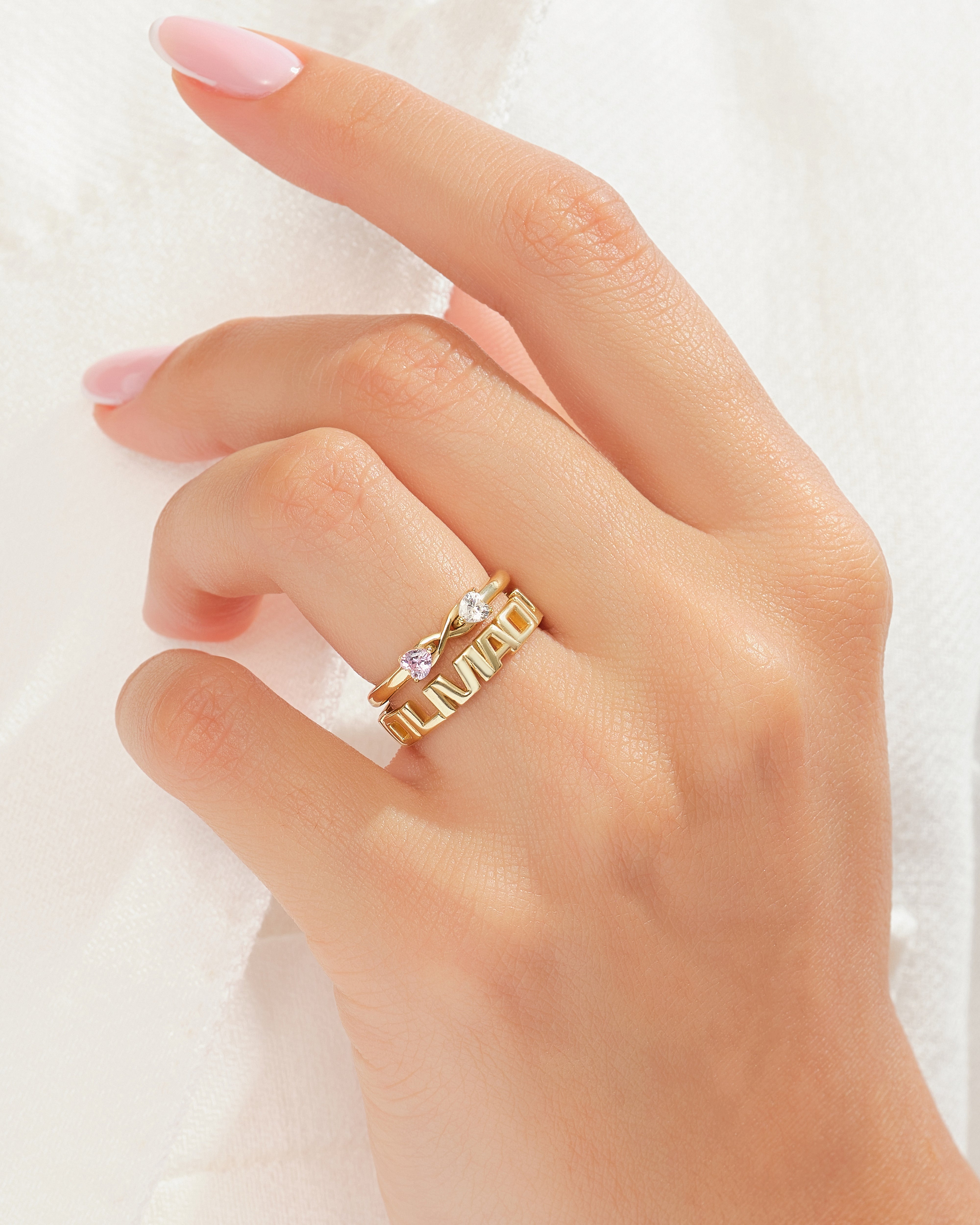 Dainty Heart Bypass Promise Ring