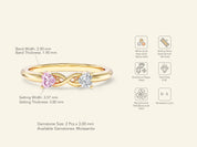 Infinity Gemstone Promise Ring