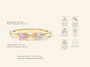 Infinity Gemstone Promise Ring