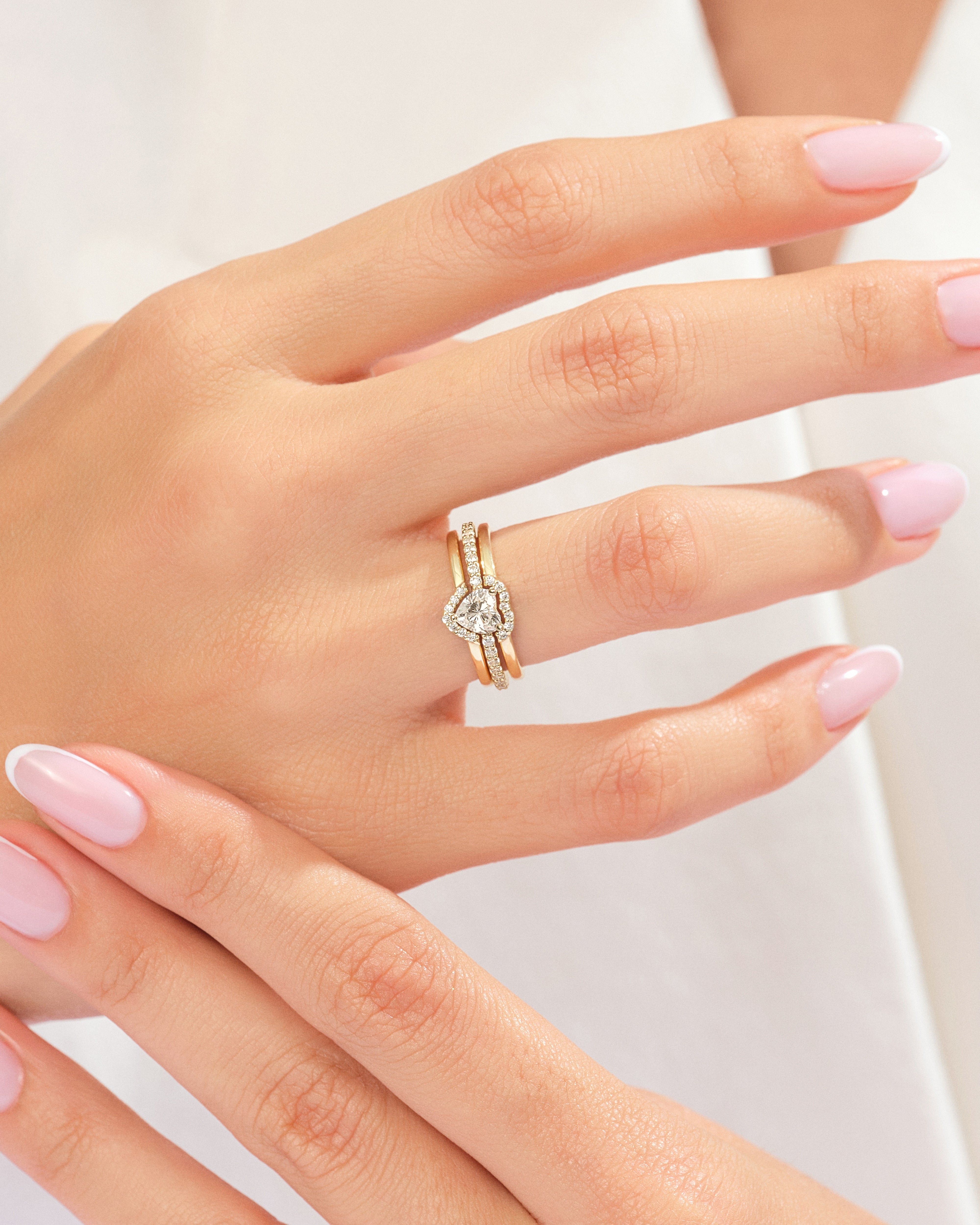 Triple Band Heart Promise Ring
