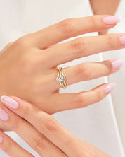 Triple Band Heart Promise Ring