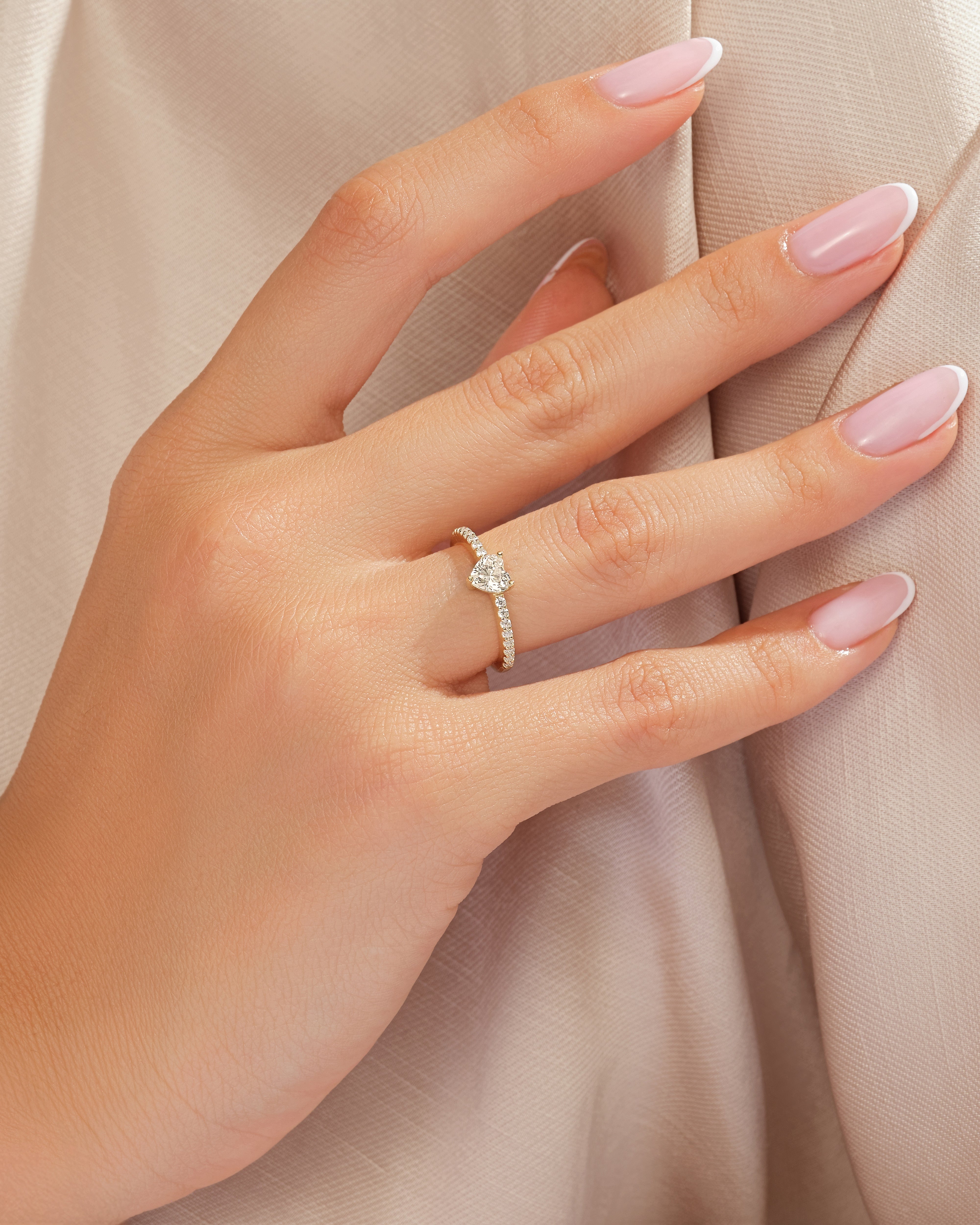 Triple Band Heart Promise Ring
