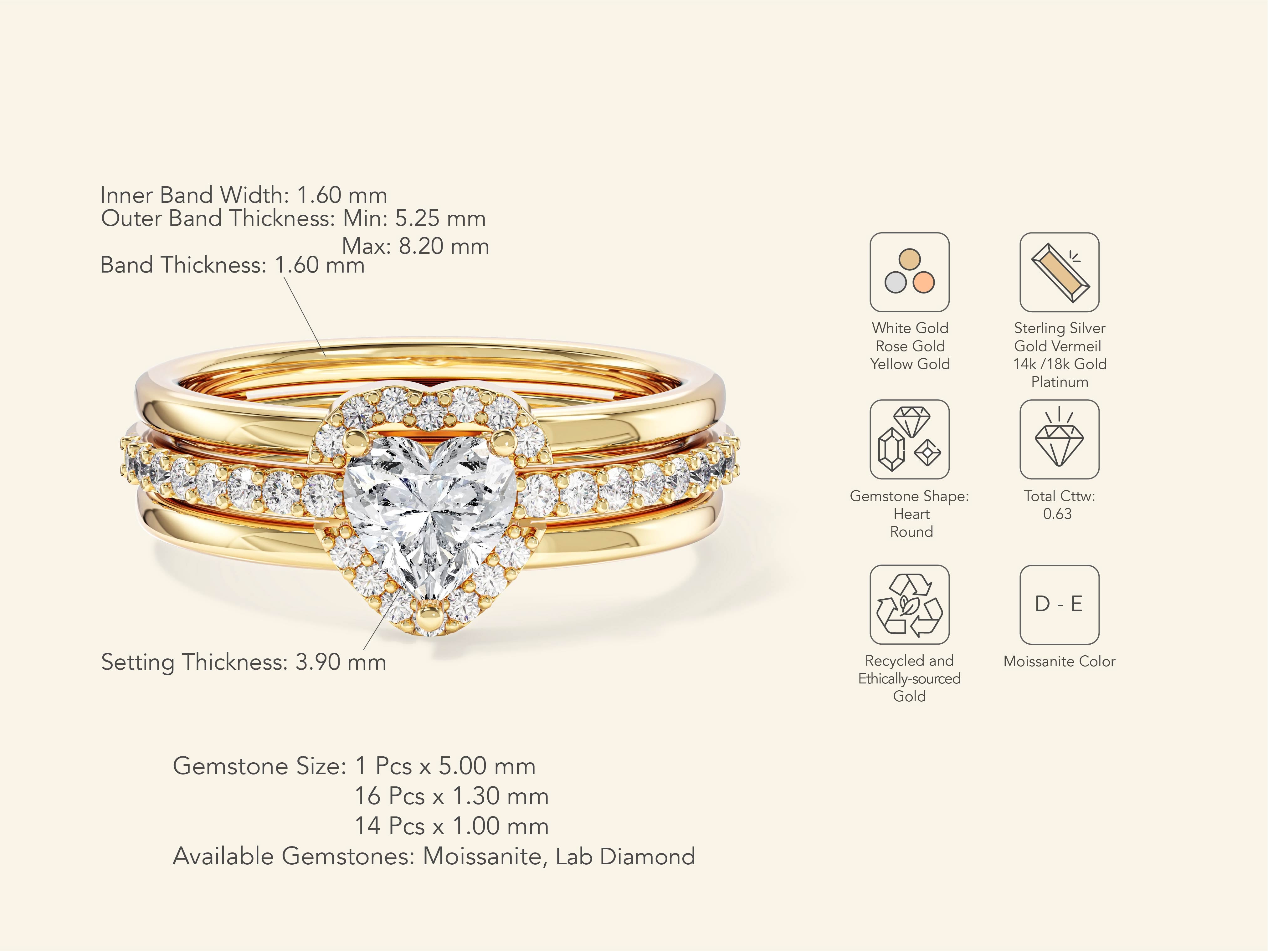 Trio Heart Promise Ring