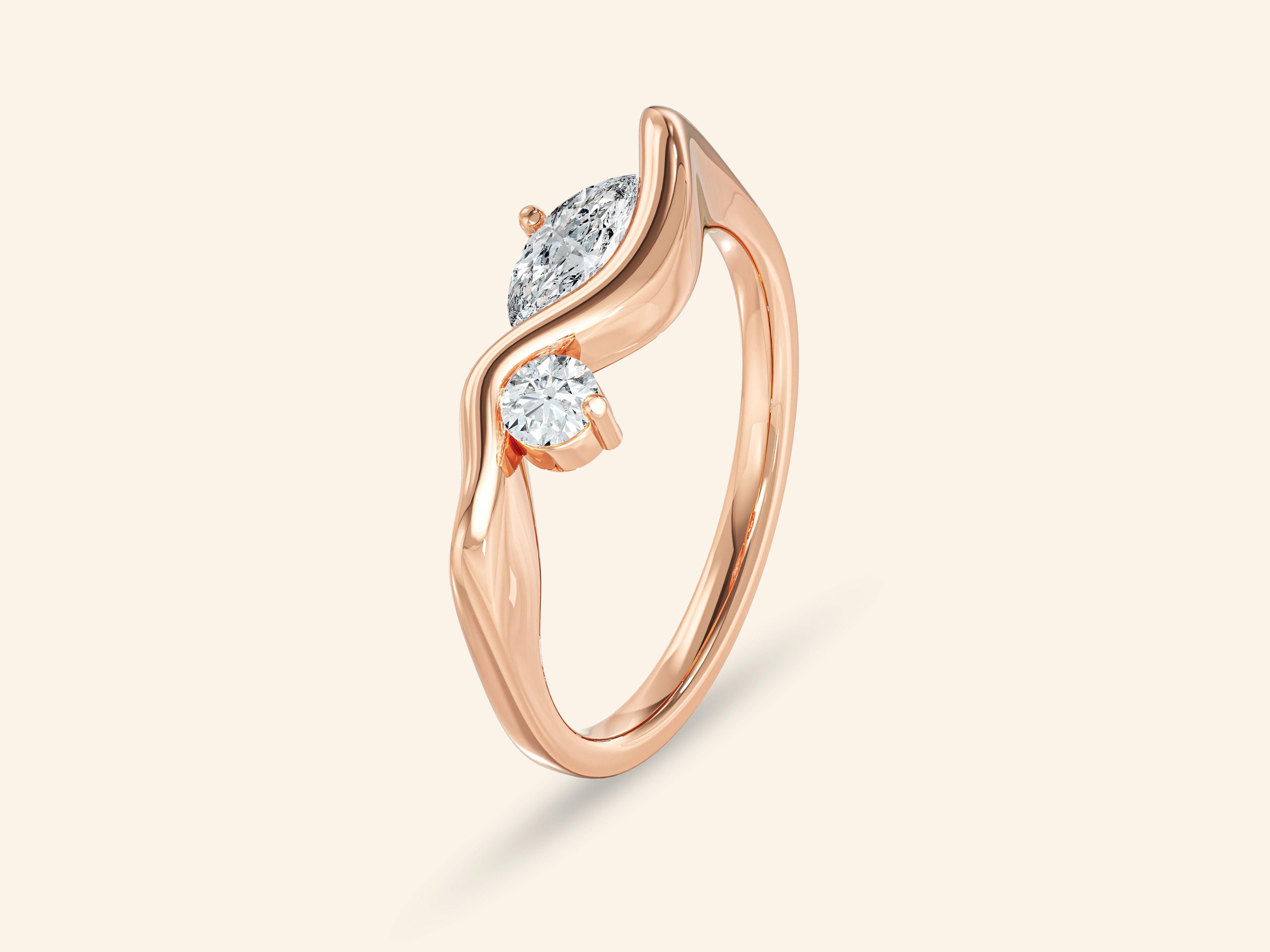 Curved Duo Promise Ring