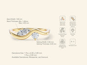 Curved Duo Promise Ring