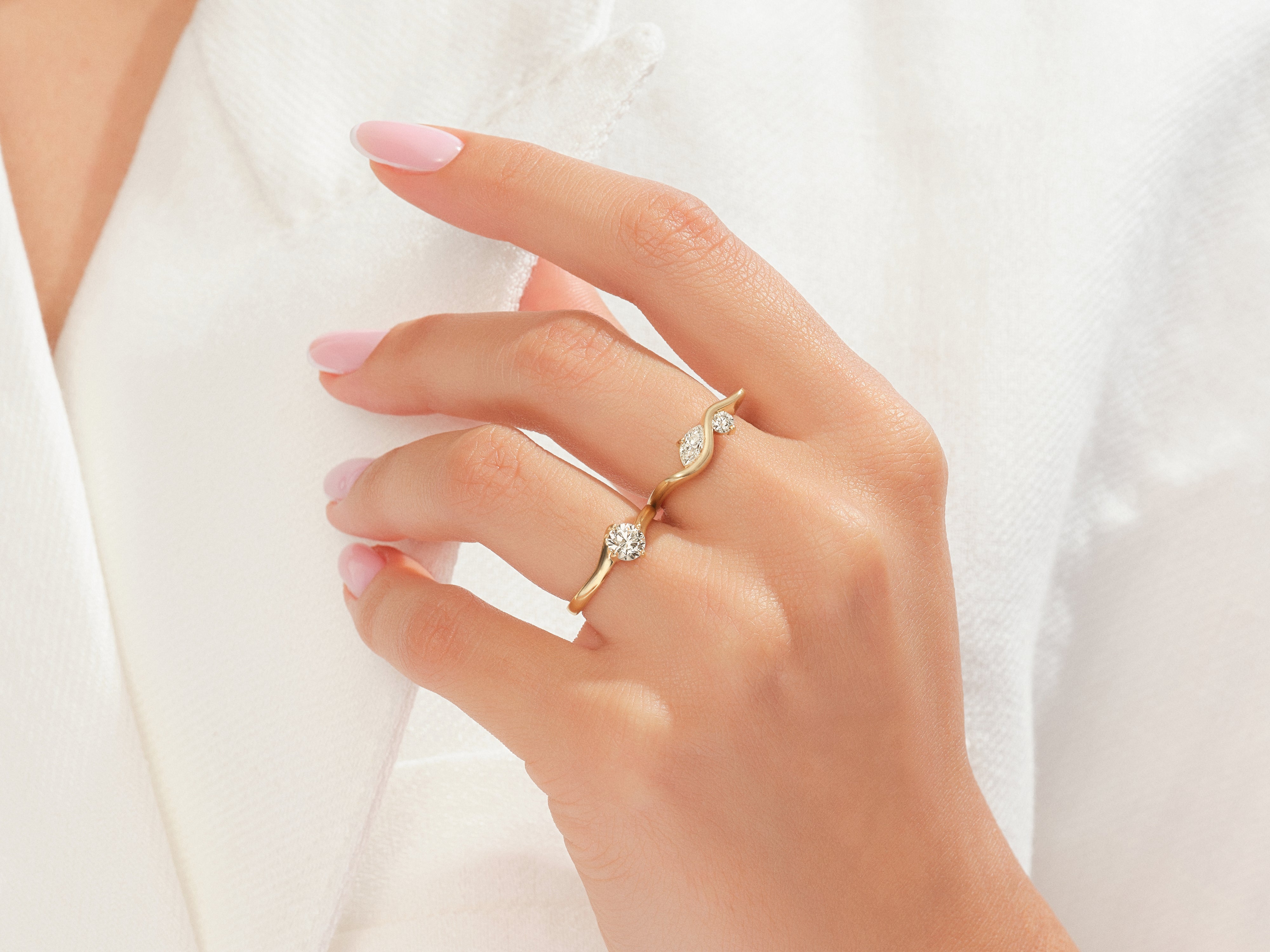 Curved Duo Promise Ring