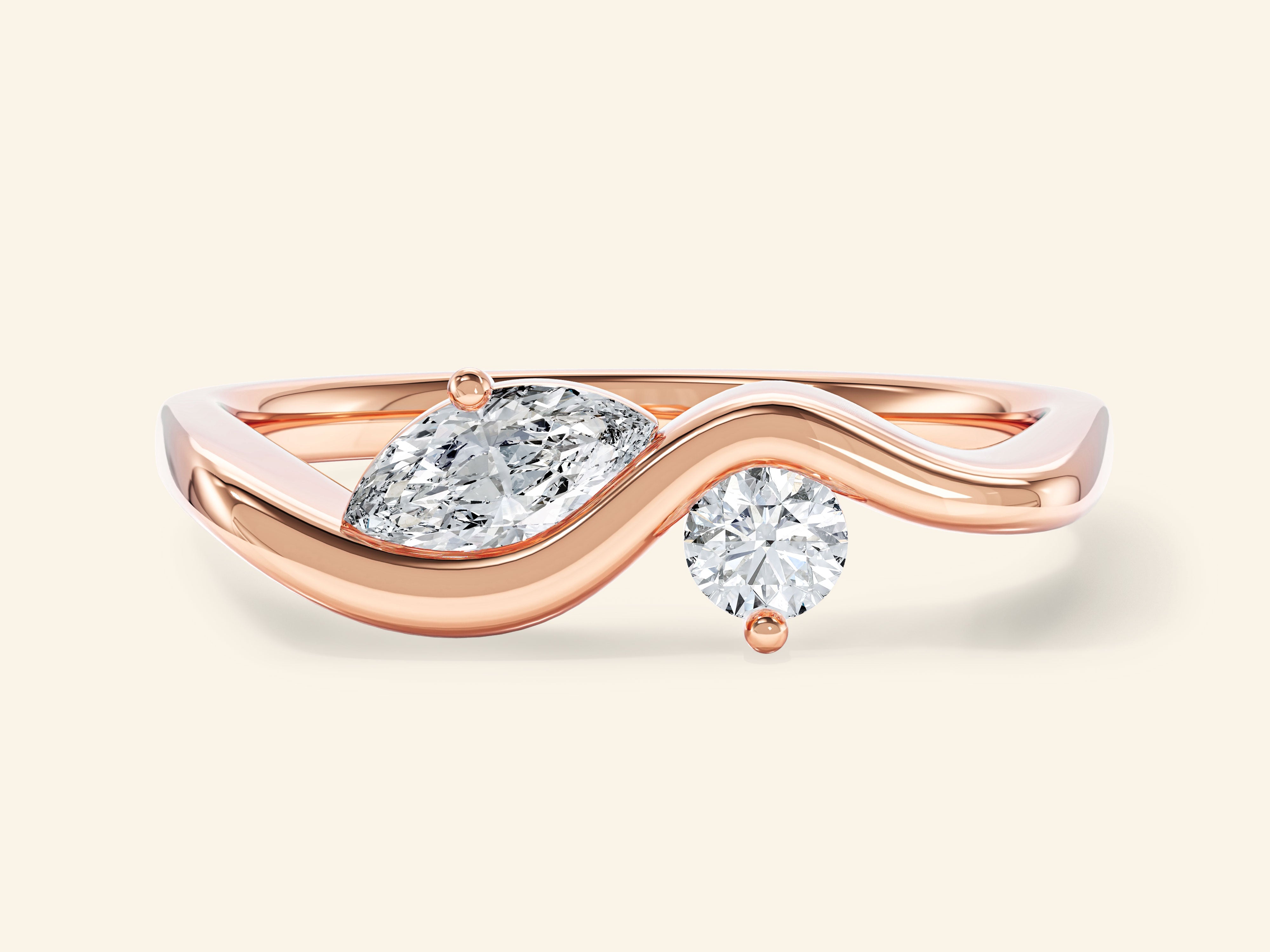 Curved Duo Promise Ring