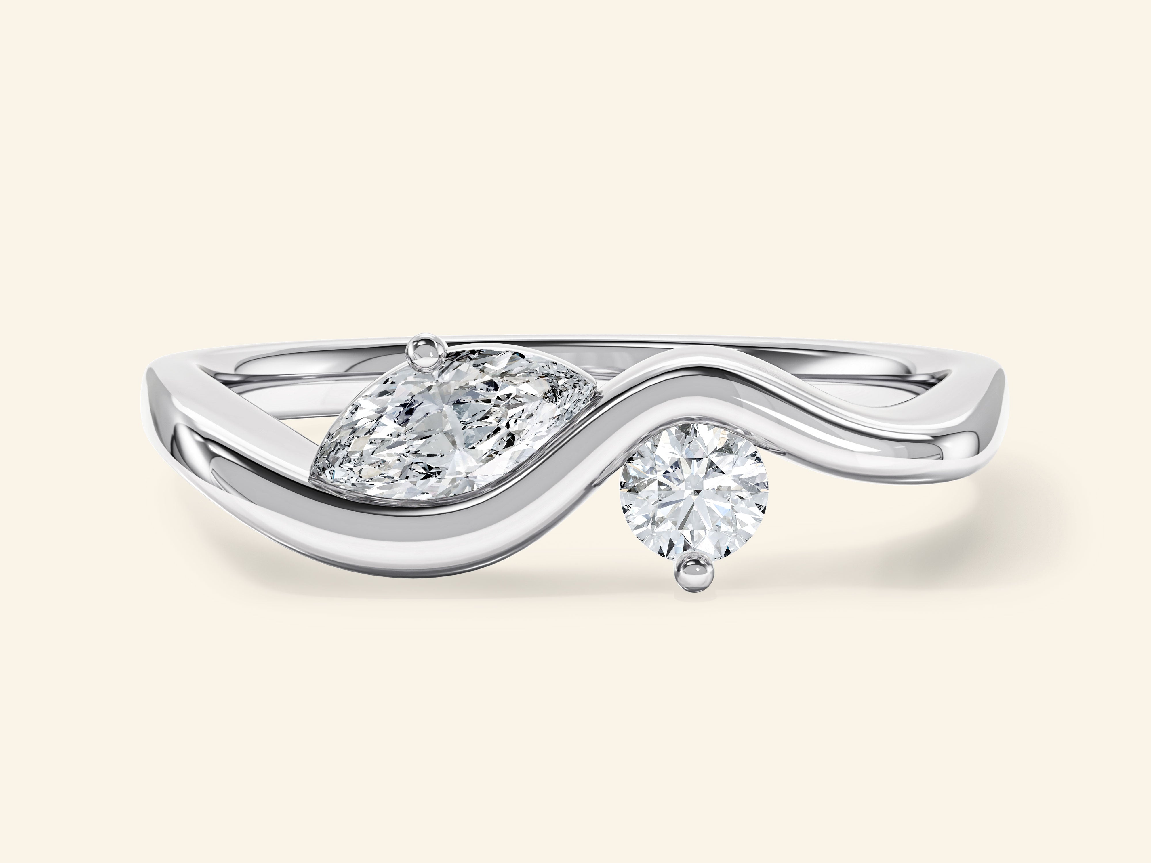 Curved Duo Promise Ring