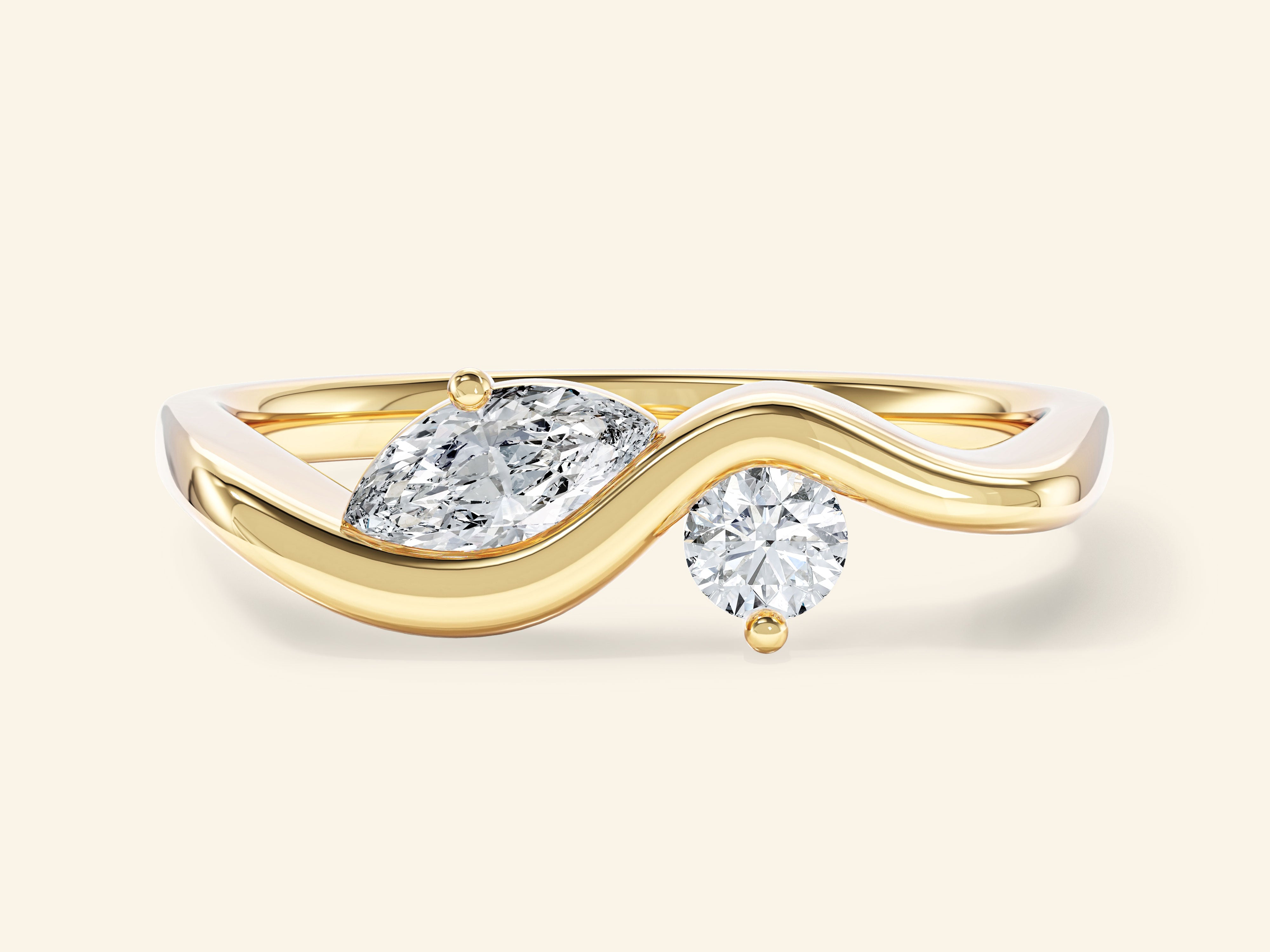 Curved Duo Promise Ring