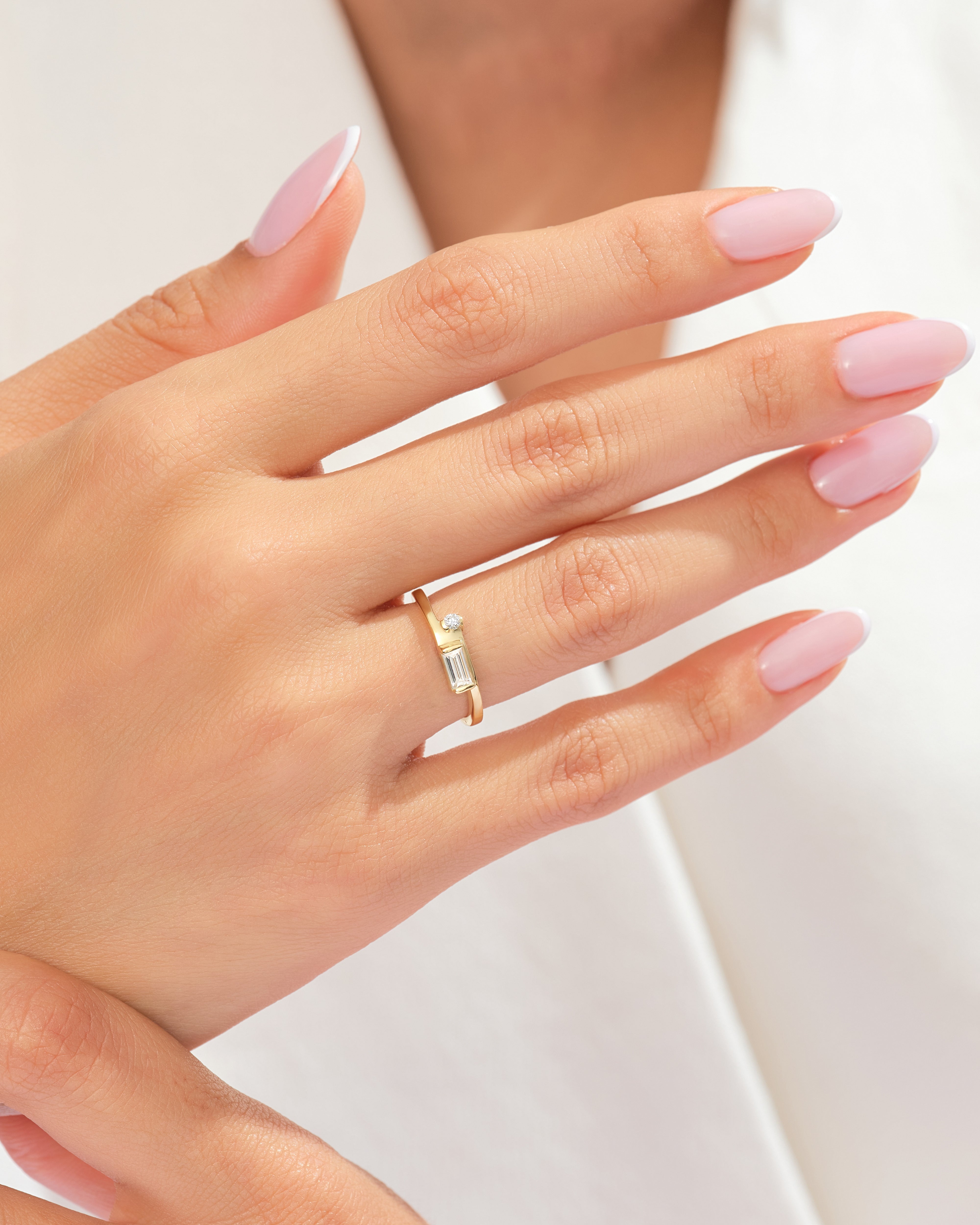 Dual Cut Sparkle Promise Ring