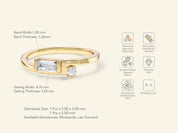 Duo Gemstone Promise Ring