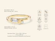 Duo Gemstone Promise Ring