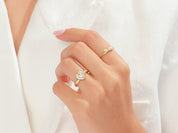 Duo Gemstone Promise Ring