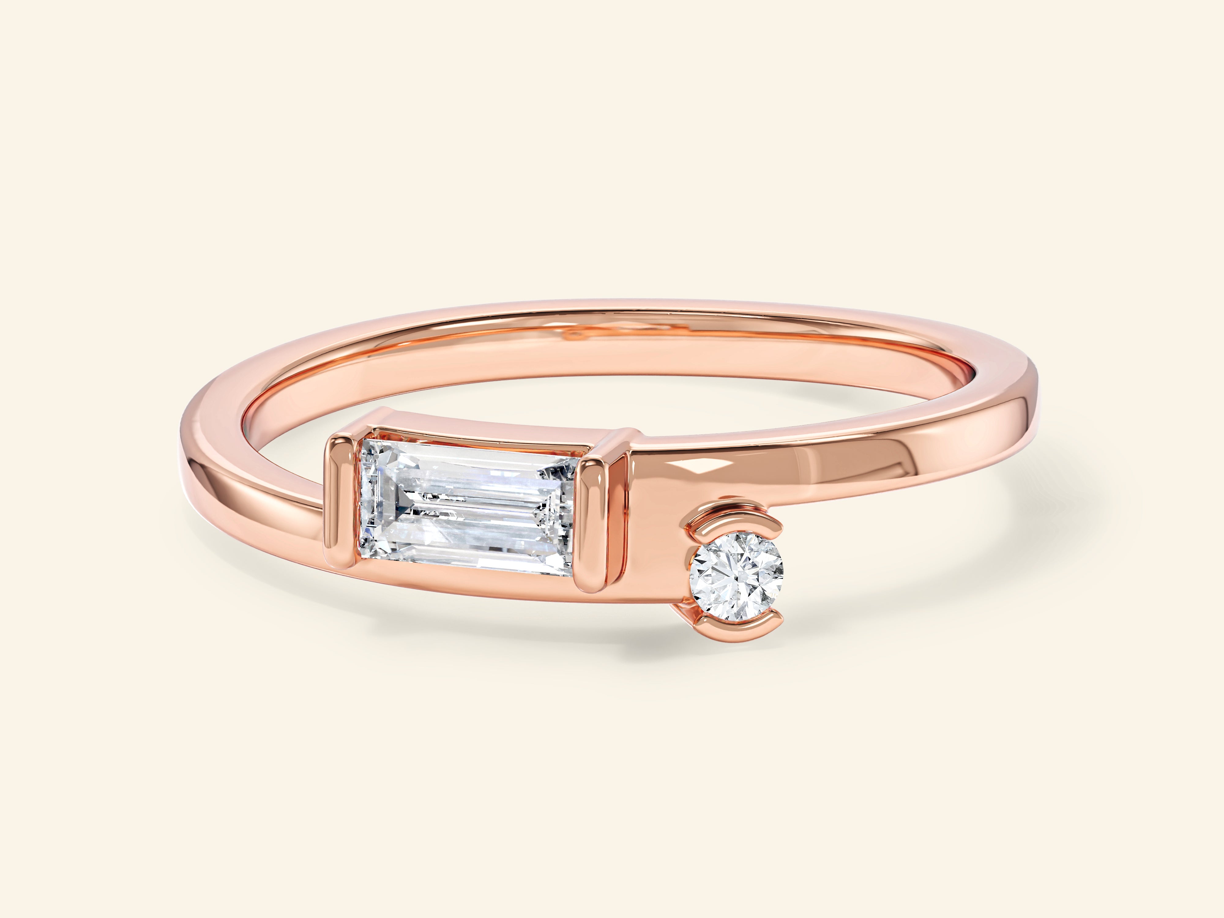 Duo Gemstone Promise Ring