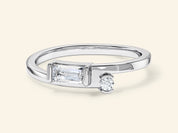 Duo Gemstone Promise Ring
