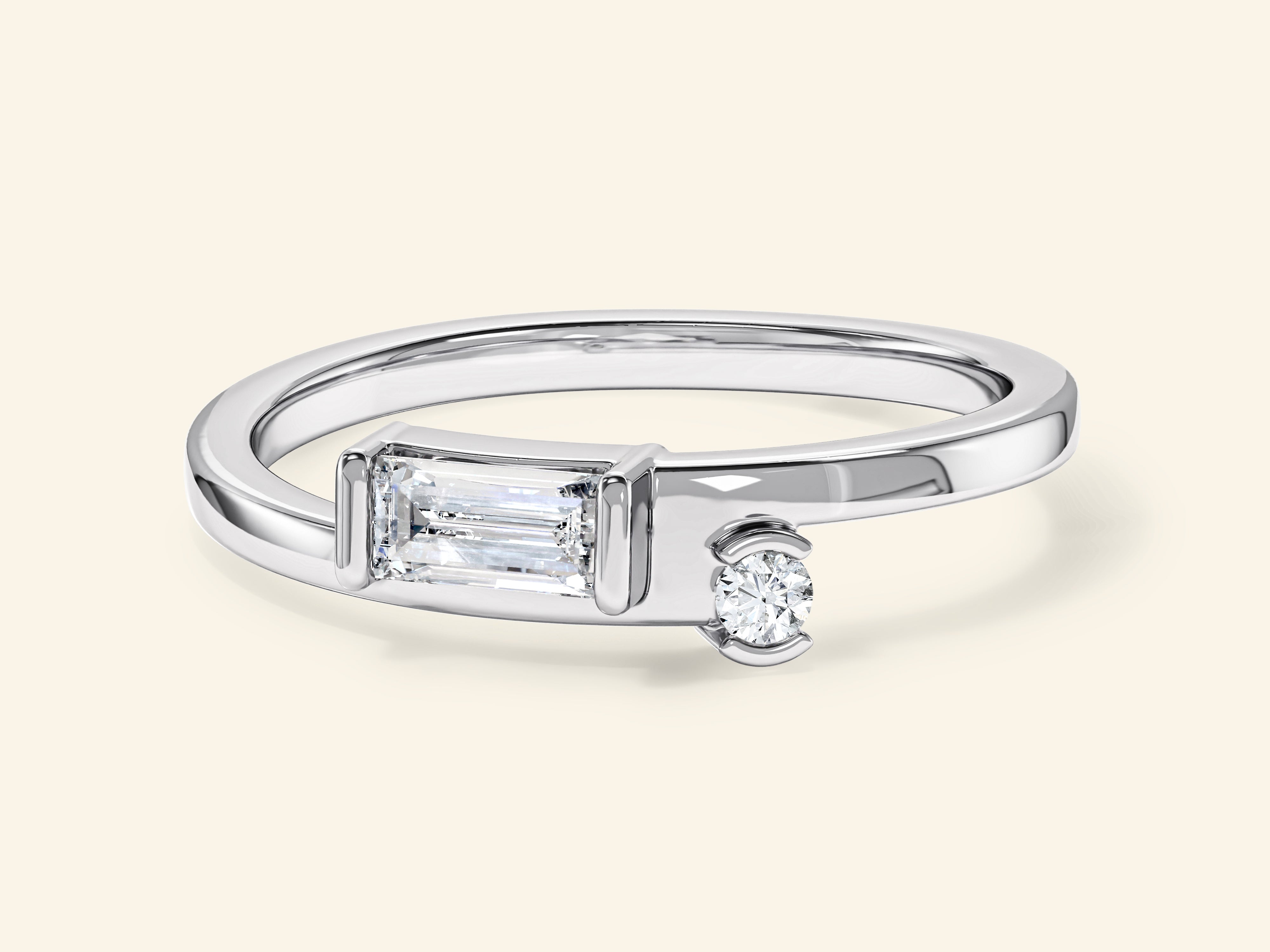 Duo Gemstone Promise Ring