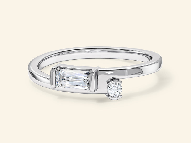 Duo Gemstone Promise Ring