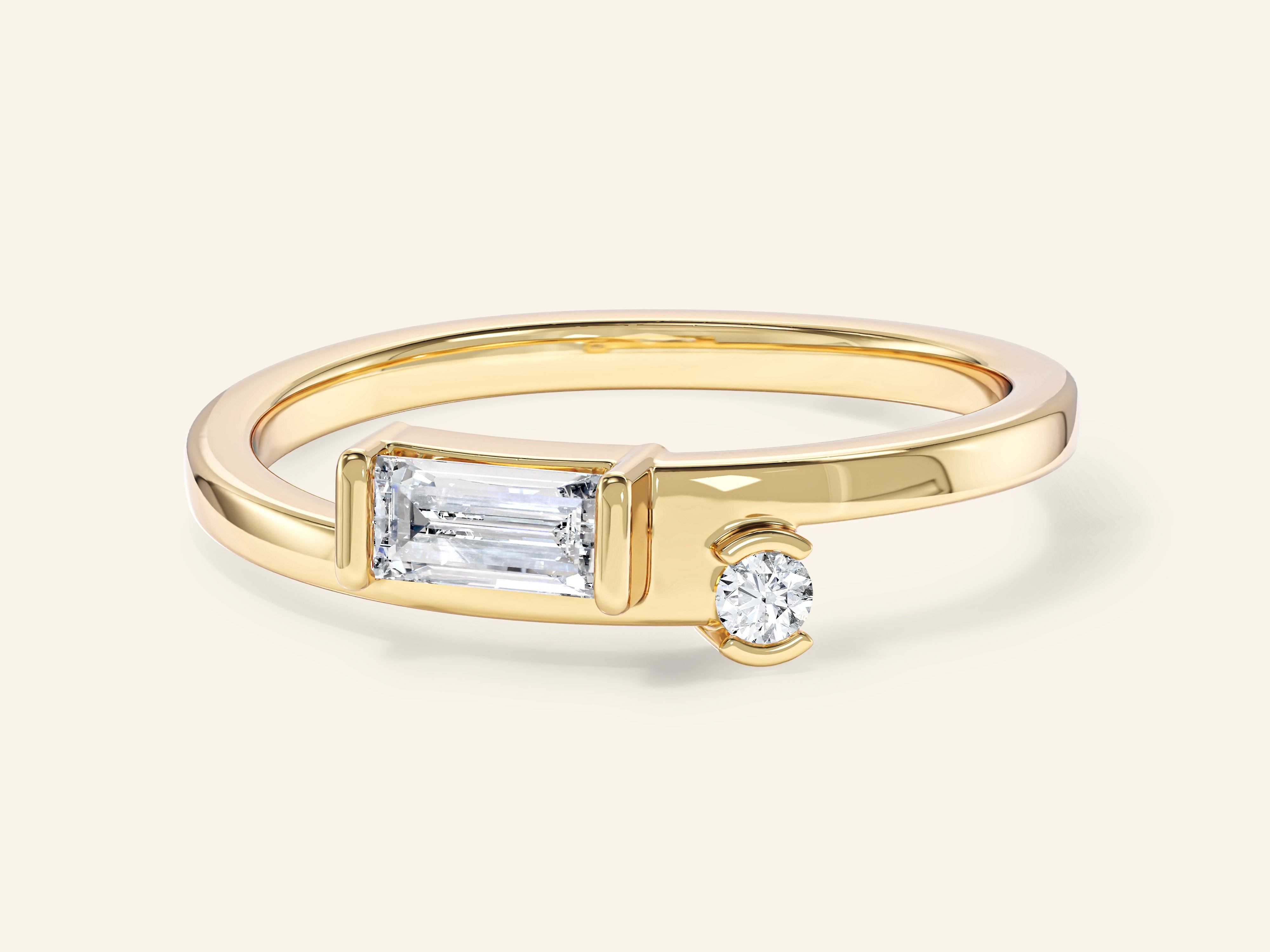 Duo Gemstone Promise Ring
