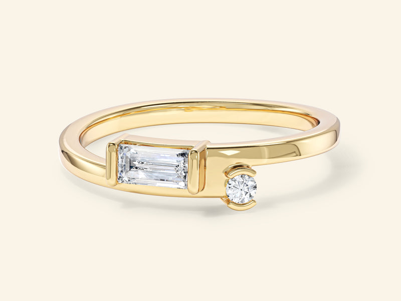 Duo Gemstone Promise Ring