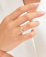 Crossover Sparkle Promise Ring