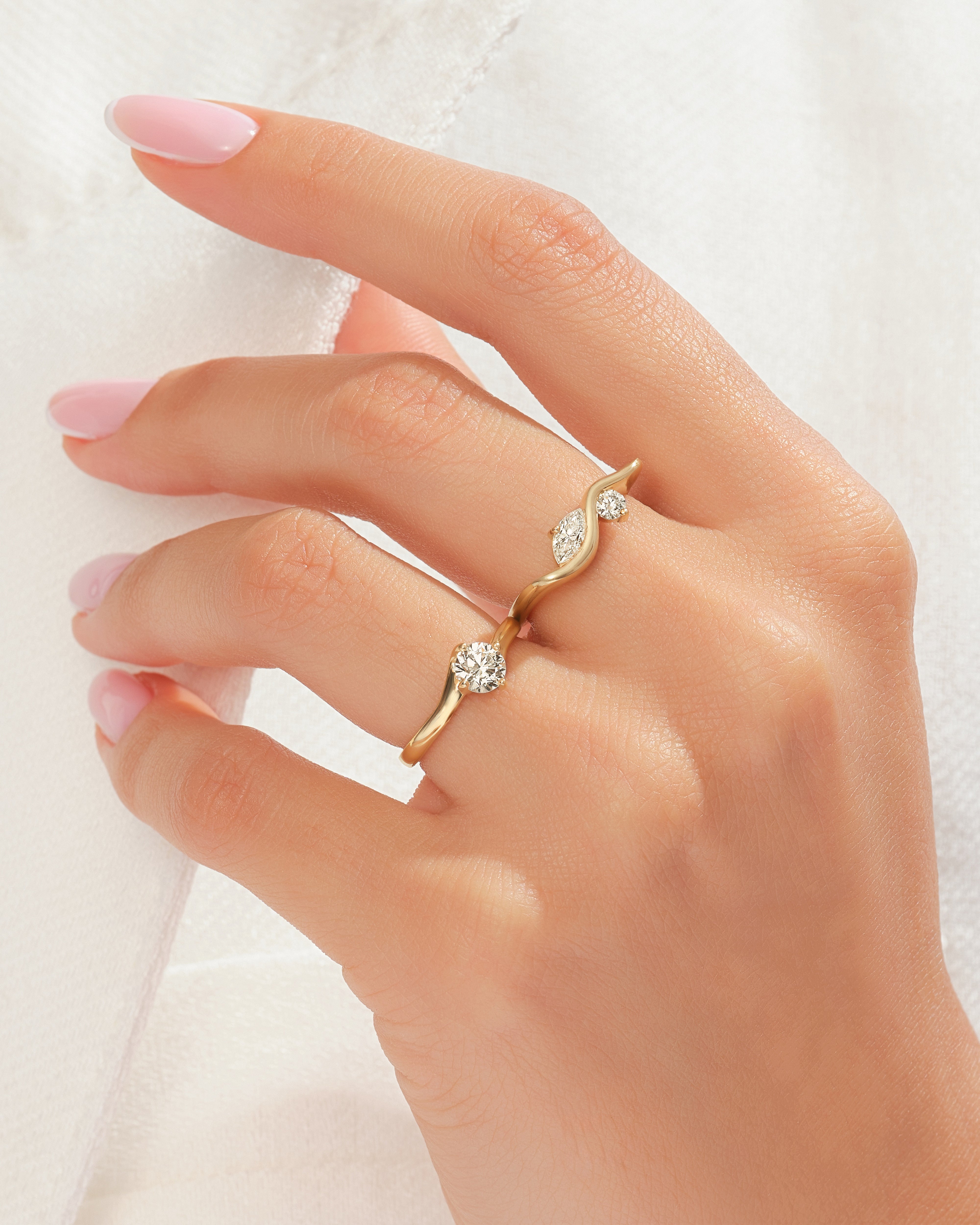 Crossover Sparkle Promise Ring