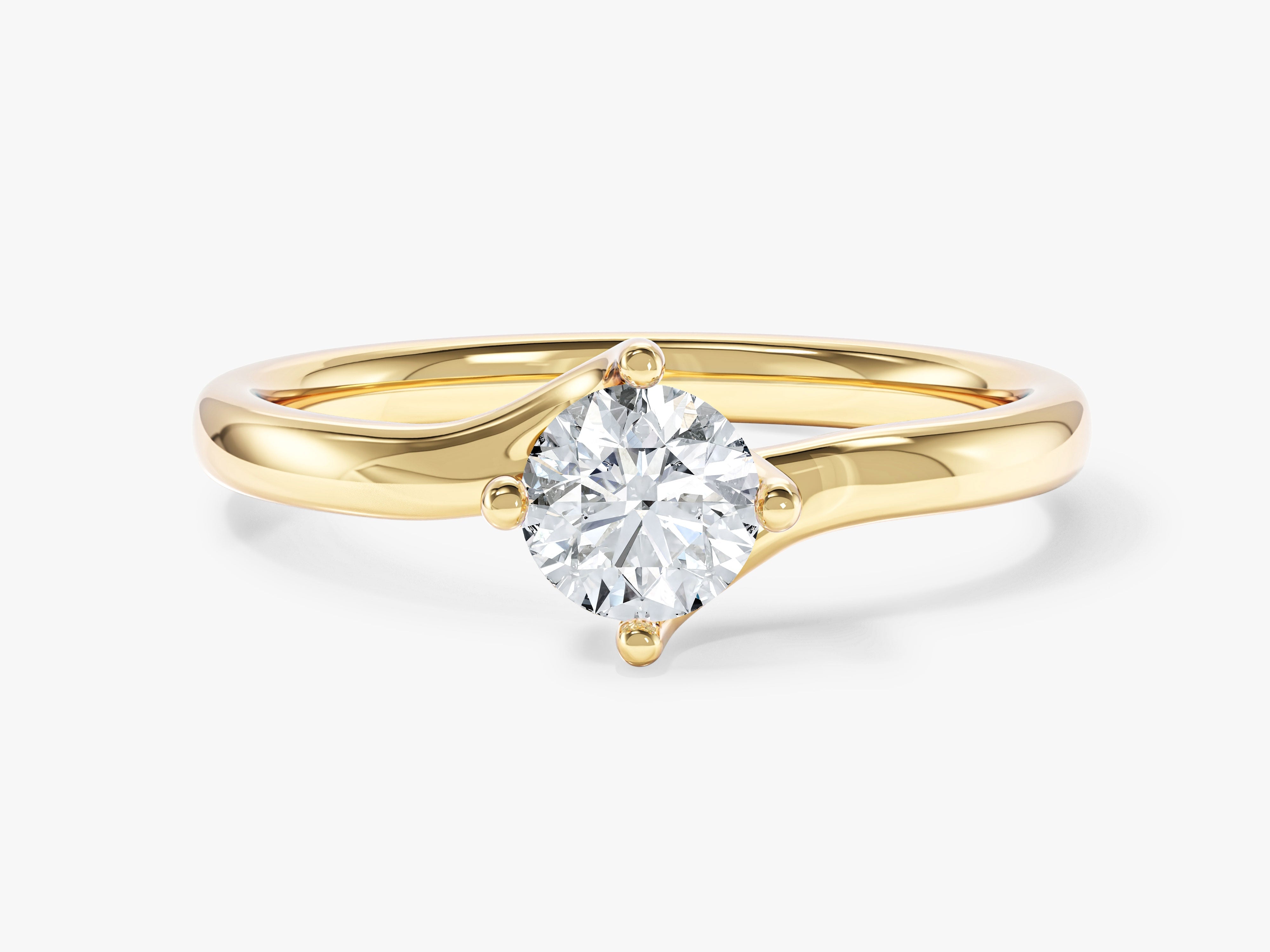 Gold diamond engagement ring, fine jewelry, luxury wedding band