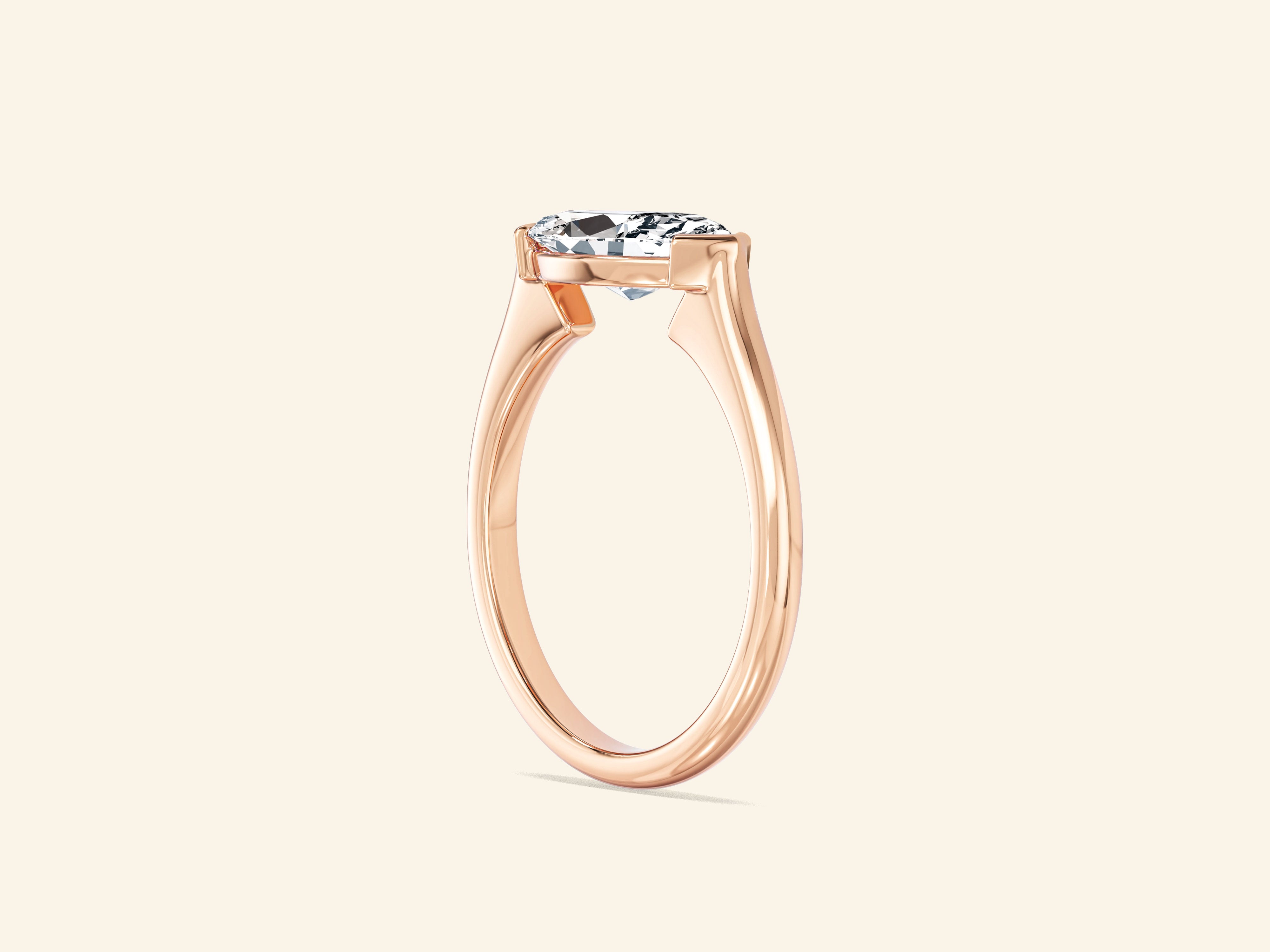 East-West Marquise Engagement Ring